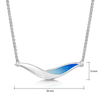 Flight Sterling Silver Necklace in Sky Enamel