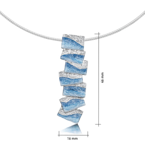 Flagstone Dress Necklace in Slate Enamel by Sheila Fleet Jewellery
