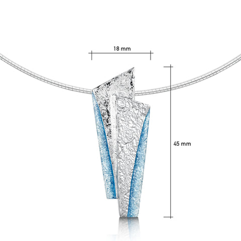 Standing Stones Enamel Duo Dress Necklace in Sterling Silver by Sheila Fleet Jewellery