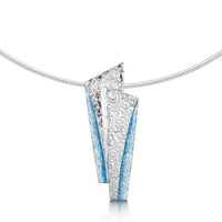 Standing Stones Enamel Duo Dress Necklace in Sterling Silver by Sheila Fleet Jewellery