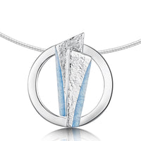 Stone Circles Enamel Dress Necklace in Sterling Silver by Sheila Fleet Jewellery