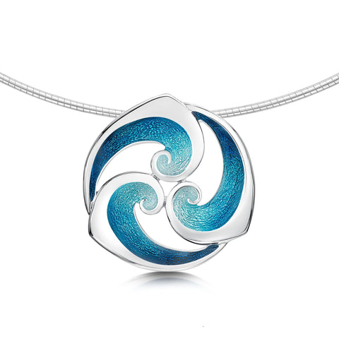 Breckon Enamel Necklace in Sterling Silver by Sheila Fleet Jewellery