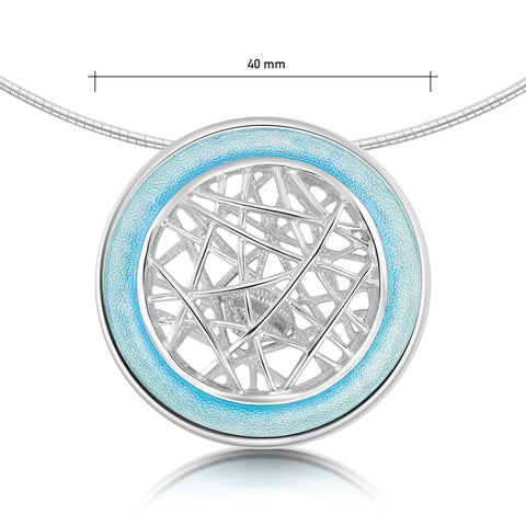 Creel Silver Pool Necklace in Ice Enamel