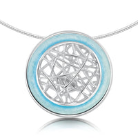 Creel Silver Pool Necklace in Ice Enamel by Sheila Fleet Jewellery