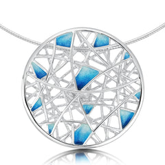 Creel Cage Dress Necklace in Pentland Enamel by Sheila Fleet Jewellery