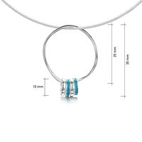 Wave Surfers 4-ring Enamel Necklace in Sterling Silver by Sheila Fleet Jewellery