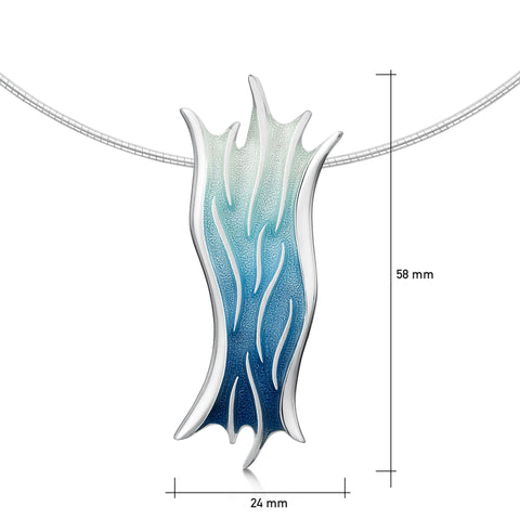 Sea Motion Occasion Necklace in Lunar Light Enamel