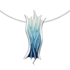 Sea Motion Occasion Necklace in Lunar Light Enamel by Sheila Fleet Jewellery