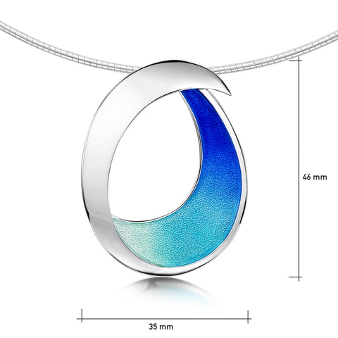 Sea & Surf Dress Necklace in Ocean Hue Enamel by Sheila Fleet Jewellery
