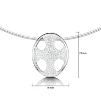 Cross of the Kirk Silver Necklace in Crystal Enamel by Sheila Fleet Jewellery