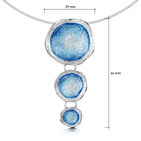 Lunar Drop Necklace in Lunar Blue Enamel