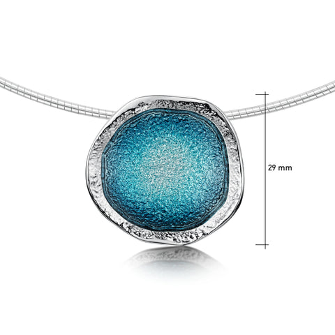 Lunar Sterling Silver Dress Necklace in Lichen Enamel