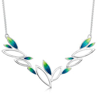 Seasons Silver Dress Necklace in Spring Enamel by Sheila Fleet Jewellery