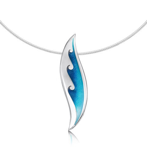 New Wave Swell Dress Necklace in Pentland Enamel by Sheila Fleet Jewellery