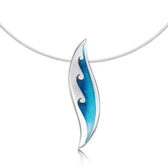 New Wave Swell Dress Necklace in Pentland Enamel by Sheila Fleet Jewellery