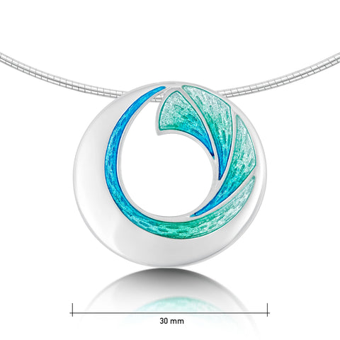 Atlantic Breaker Necklace in Shallows Enamel