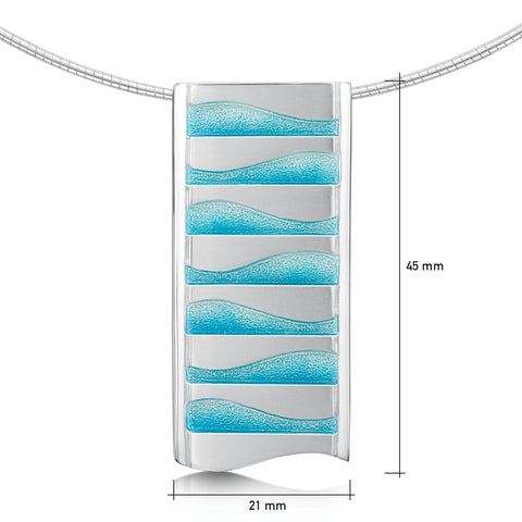 Hoxa Reflections Dress Necklace in Shallows Enamel