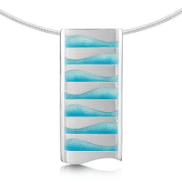 Hoxa Reflections Dress Necklace in Shallows Enamel