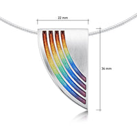 Rainbow Enamel Dress Necklace in Sterling Silver by Sheila Fleet Jewellery