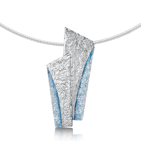 Standing Stones Enamel Duo Statement Necklace in Sterling Silver by Sheila Fleet Jewellery