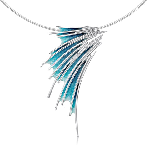 Cascade Enamel Occasion Necklace in Storm Enamel by Sheila Fleet Jewellery
