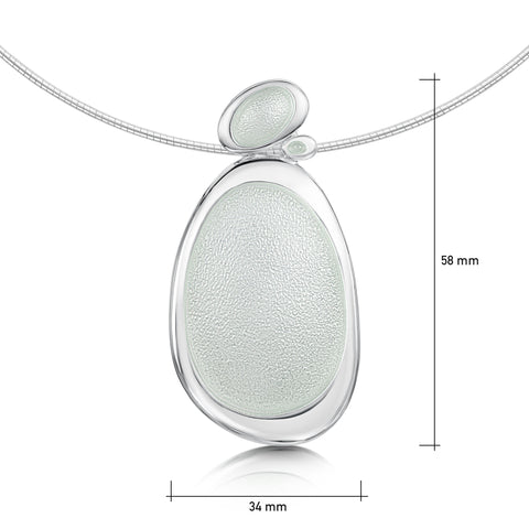 Shoreline Pebble Occasion Necklace in Crystal Enamel by Sheila Fleet Jewellery