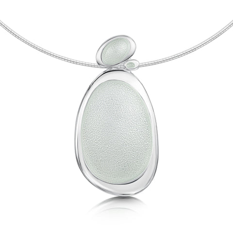Shoreline Pebble Occasion Necklace in Crystal Enamel by Sheila Fleet Jewellery