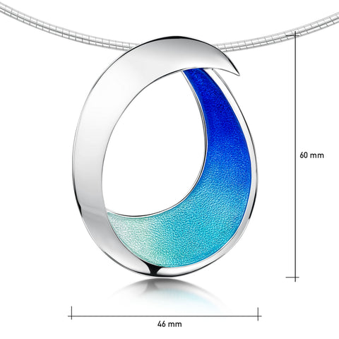 Sea & Surf Occasion Necklace in Ocean Hue Enamel