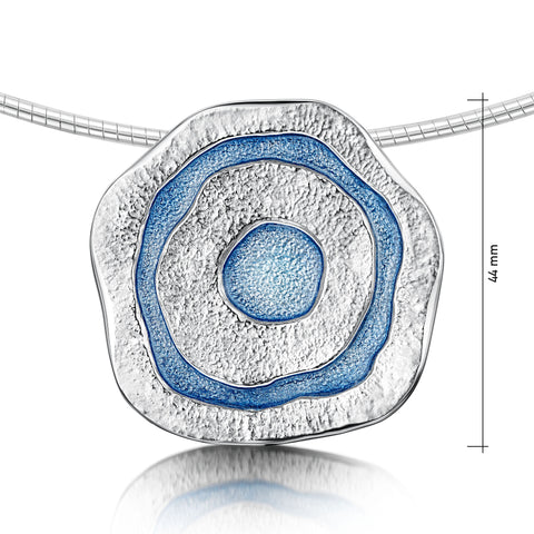 Brodgar Eye Enamelled Occasion Necklace in Sterling Silver