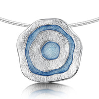 Brodgar Eye Enamelled Necklace in Sterling Silver by Sheila Fleet Jewellery