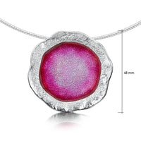 Lunar Bright Occasion Necklace in Hot Pink Enamel by Sheila Fleet Jewellery