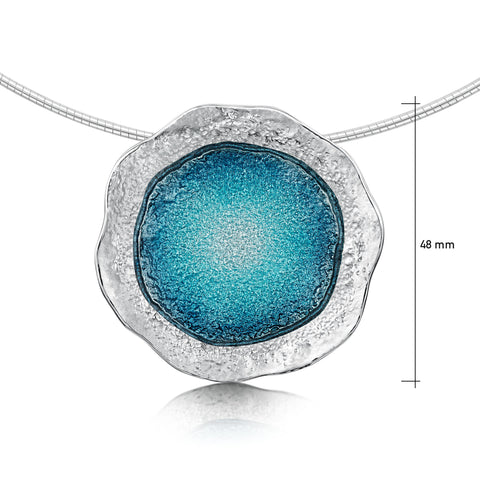 Lunar Sterling Silver Occasion Necklace in Lichen Enamel