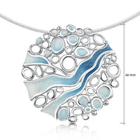 Arctic Stream Necklace in Arctic Blue Enamel by Sheila Fleet Jewellery