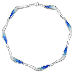 Flight Sterling Silver Full Necklace in Sky Enamel