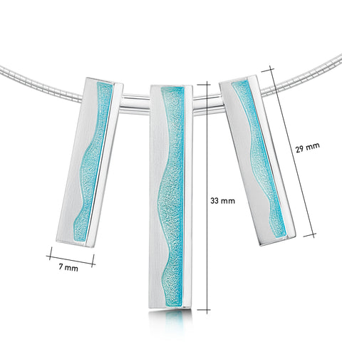 Island Panorama Statement Necklace in Shallows Enamel