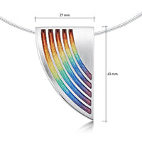 Rainbow Enamel Statement Necklace in Sterling Silver by Sheila Fleet Jewellery