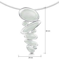 Shoreline Pebble Cluster Statement Necklace in Crystal Enamel by Sheila Fleet Jewellery