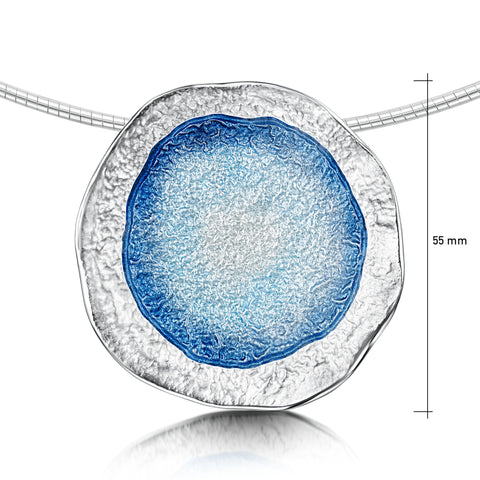 Lunar Statement Necklace in Lunar Blue Enamel