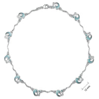 Storm Enamel Statement Necklace in Sterling Silver by Sheila Fleet Jewellery