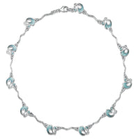Storm Enamel Statement Necklace in Sterling Silver by Sheila Fleet Jewellery