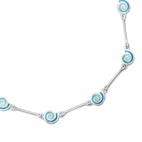 Skara Spiral Enamel Necklace by Sheila Fleet Jewellery