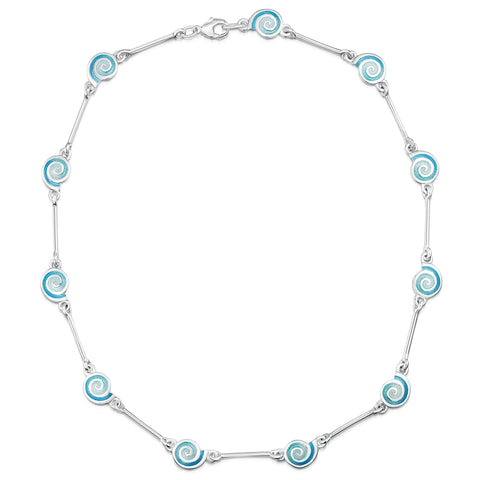 Skara Spiral Enamel Necklace by Sheila Fleet Jewellery