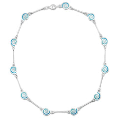 Skara Spiral Enamel Necklace by Sheila Fleet Jewellery