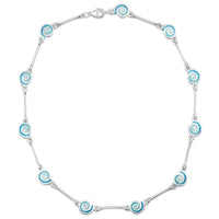 Skara Spiral Enamel Necklace by Sheila Fleet Jewellery