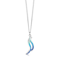 Atlantic Swell Petite Pendant in Ocean Hue Enamel by Sheila Fleet Jewellery