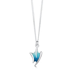 Sea Motion Petite Pendant Necklace in Tempest Enamel by Sheila Fleet Jewellery
