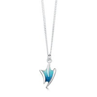 Sea Motion Petite Pendant Necklace in Tempest Enamel by Sheila Fleet Jewellery