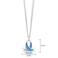Summer Splash Petite Enamel Pendant in Sterling Silver by Sheila Fleet Jewellery
