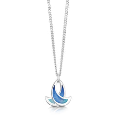Summer Splash Petite Enamel Pendant in Sterling Silver by Sheila Fleet Jewellery