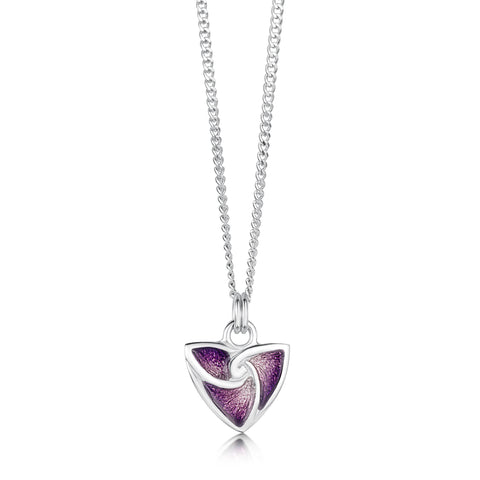 Turning Tides Petite Pendant in Amethyst Enamel by Sheila Fleet Jewellery